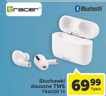 Carrefour Słuchawki t4 tws białe tracer oferta