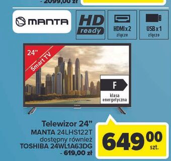 Carrefour Telewizor 24 24wl1a63dg toshiba oferta
