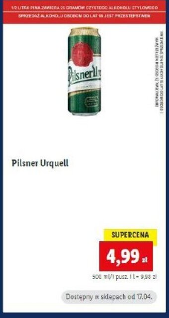 Lidl Pilsner Urquell oferta