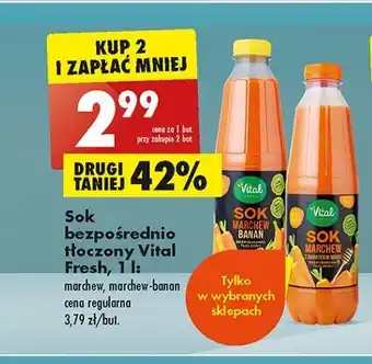 Biedronka Sok marchew-banan oferta