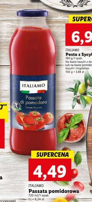 Lidl Italiamo Passata pomidorowa 720ml oferta