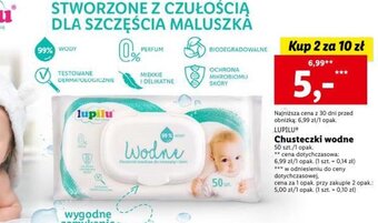 Lidl Lupilu Chusteczki wodne 50szt. oferta