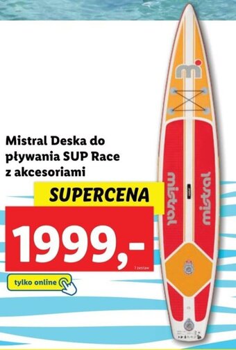 Lidl Mistral Deska do pływania SUP Race z akcesoriami oferta