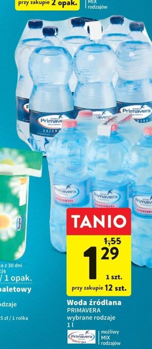 Intermarche Primavera Woda źródlana 1l oferta