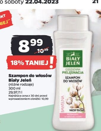 Netto Szampon do włosów bawełna biały jeleń oferta