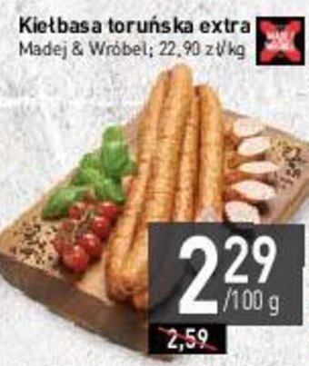 Stokrotka Madej & Wróbel Kiełbasa toruńska extra 100g oferta