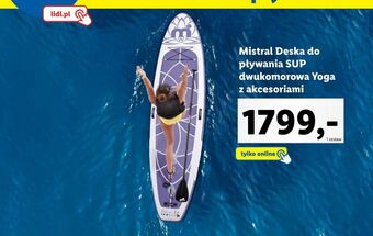 Lidl Deska do pływania sup yoga mistral oferta