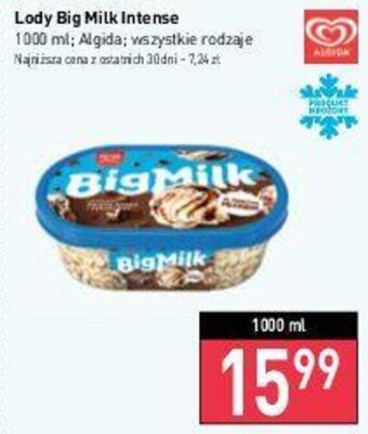 Stokrotka Algida Lody Big MIlk Intense 1000ml oferta