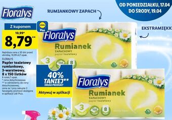 Lidl Papier toaletowy rumiankowy floralys oferta