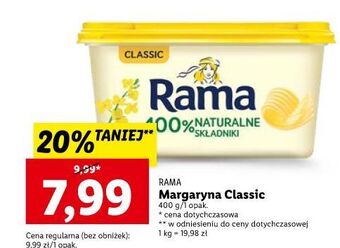 Lidl Margaryna rama classic oferta