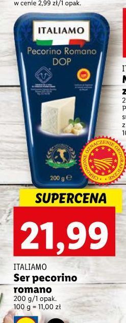Lidl Ser pecorino romano italiamo oferta