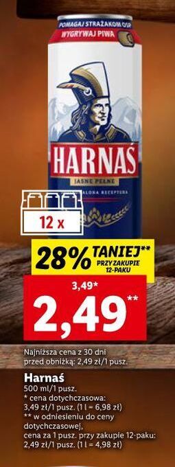 Lidl Piwo harnaś jasne pełne oferta