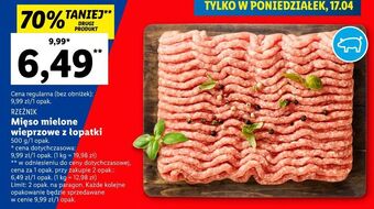 Lidl Mięso mielone z łopatki wieprzowej rzeźnik codzienna dostawa oferta