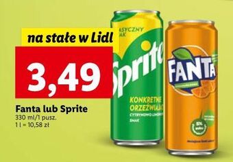 Lidl Napój pomarańczowy fanta oferta