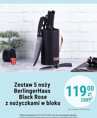 Biedronka Zestaw noży black rose berlinger haus oferta