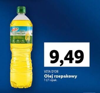 Lidl Olej rzepakowy vita d'or oferta
