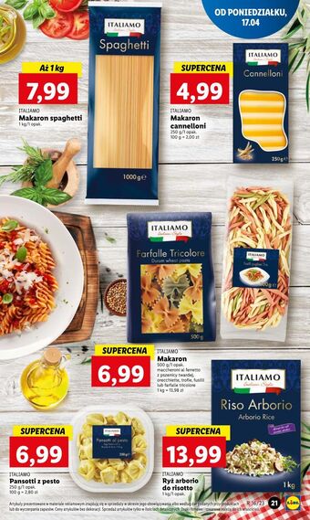 Lidl Makaron spaghetti italiamo oferta