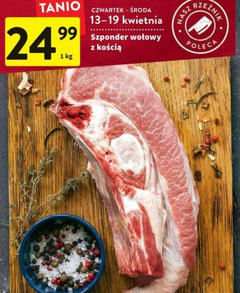 Intermarche Szponder wołowy z kością 1kg oferta