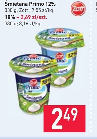 Stokrotka Śmietana Primo 12% 330g oferta