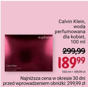 Rossmann Woda perfumowana calvin klein oferta