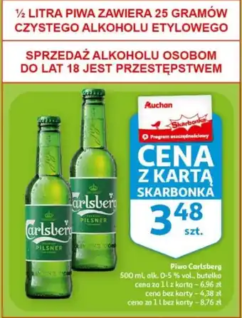 Auchan Carlsberg Piwo 500ml oferta