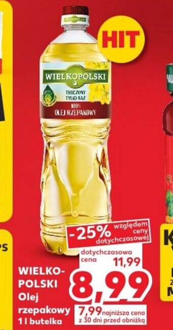 Kaufland Wielkopolski Olej rzepakowy 1l oferta