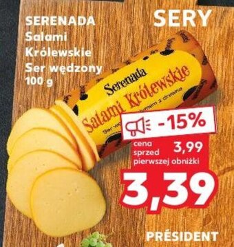 Kaufland Serenada Salami Królewskie Ser wędzony 100g oferta