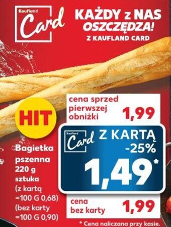 Kaufland Bagietka pszenna 220g oferta
