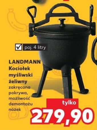 Kaufland Landmann Kociołek myśliwski żeliwny oferta