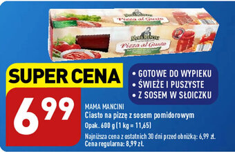 ALDI Mama Mancini Ciasto na pizzę z sosem pomidorowym 600g oferta