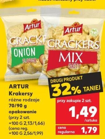 Kaufland Artur Krakersy 70/90g oferta