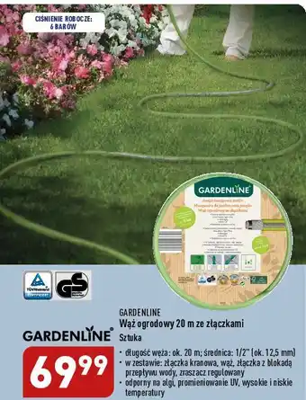 ALDI Wąż ogrodowy ze zraszaczem garden line oferta