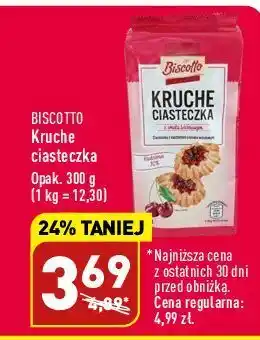 ALDI Ciasteczka kruche z nadzieniem wiśniowym biscotto oferta