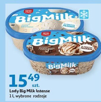 Auchan Lody śmietankowe algida big milk oferta