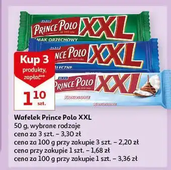 Auchan Wafelek kokosowy prince polo xxl oferta