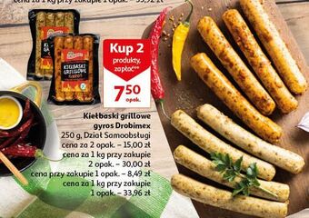 Auchan Kiełbaski grillowe curry drobimex oferta