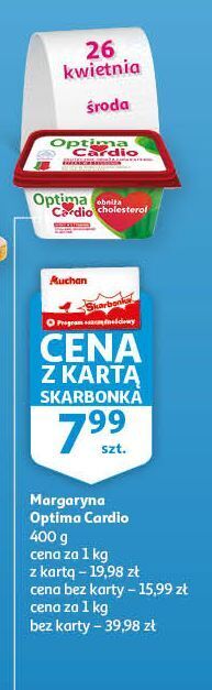 Auchan Margaryna optima cardio oferta