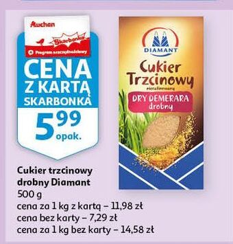 Auchan Cukier trzcinowy dry demerara diamant oferta