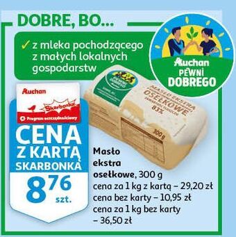 Auchan Masło osełkowe extra auchan pewni dobrego oferta