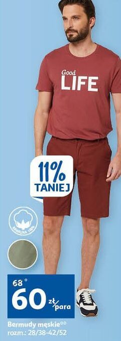 Auchan Bermudy męskie 28/38-42/52 inextenso by auchan oferta
