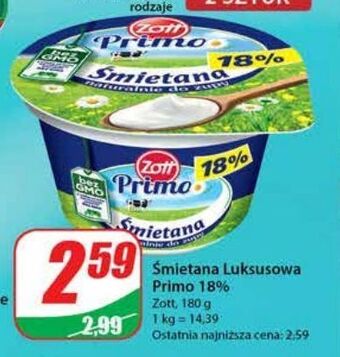 Dino Śmietana 18 % zott primo oferta