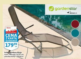 Auchan Leżak alicja 140 x 60 67/97 cm garden star oferta