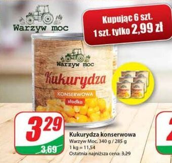 Dino Kukurydza konserwowa warzyw moc oferta
