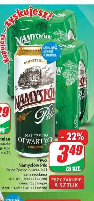 Dino Piwo namysłów pils oferta