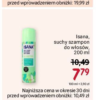 Rossmann Szampon suchy do włosów isana hair professional oferta