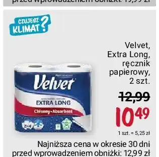 Rossmann Ręcznik papierowy chłonny velvet extra long oferta