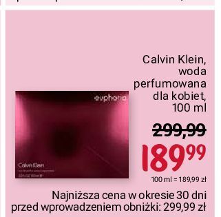 Rossmann Woda perfumowana calvin klein euphoria woman oferta