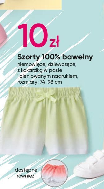 Pepco Szorty bawełniane dziewczęce 74-98 cm oferta