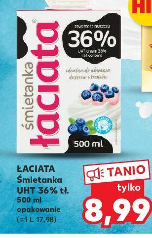 Kaufland Śmietanka 36 % łaciata oferta