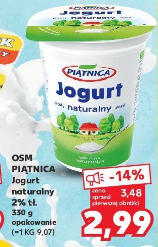 Kaufland Jogurt naturalny piątnica oferta